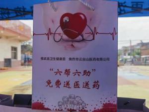 助力群眾健康、開展“六幫六助”免費(fèi)送醫(yī)送藥，云臺(tái)山醫(yī)藥公司黨支部在行動(dòng)